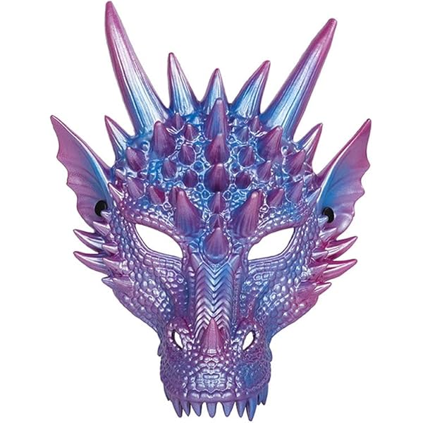 Amazon.com: HMS Supersoft Dragon Mask -Bl Adult Costume, Blue, One