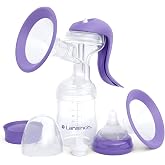 Lansinoh Manual Breast Pump | Hand Pump with Comfortable Flange, Includes 5oz Baby Bottle, Slow Flow Nipple, Breastfeeding Essentials
