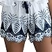 Kshion Women Summer Lace Embroidery Bohemian Casual Shorts Pants (M)