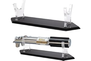 WANLIAN Lightsaber Display Stand Acrylic Desktop Lightsaber Display Case Lightsaber Hilt Holder for Display Decorative Lightsaber (Black bottom)