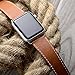 Valkit for Apple Watch Band - iWatch Bands 42mm Genuine Leather Strap iPhone Smart Watch Band Bracelet Replacement Wristband with Stainless Steel Adapter Clasp for Apple Watch 2 1, Single Tour - Brown