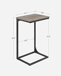 VASAGLE C-Shaped End Table, Side Table for