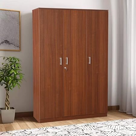 Hometown Premier Engineered Wood Three Door Wardrobe In Regato