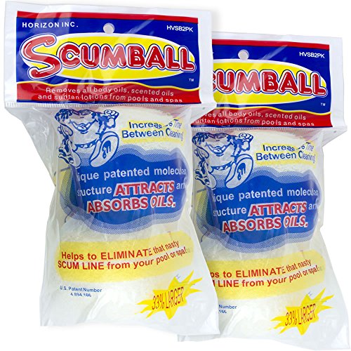 ScumBall 4-Pack Spa Hot Tub and Pool Scum, Lotion and Oil Absorber Water Clarifier Ball