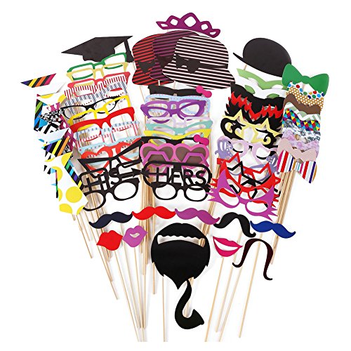 76pcs/Set Photo Booth Props Funny Birthday Party Wedding Props Mask Moustache Photo Booth Stick Photography Party Event Supplies 76pcs/Set Photo Booth Props Funny Birthday Party Wedding Props Mask Moustache Photo Booth Stick Photography Party Event Supplies
