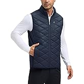 baleaf Men's Puffer Vest Outerwear Golf Sleeveless Jacket Winter Warm Lightweight Pockets Windproof