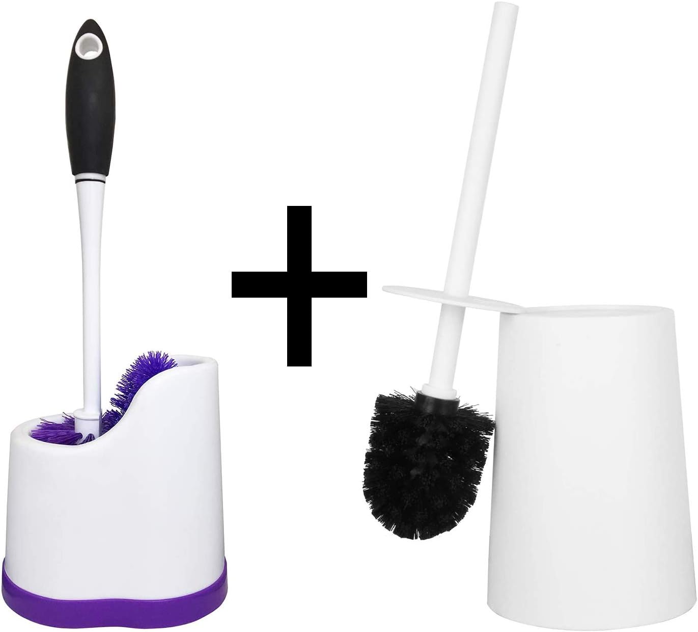 ROSOLI Toilet Brush and Holder, Toilet Bowl Cleaning System