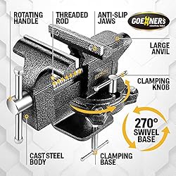 [Upgraded] Multi-Purpose Bench Vise 4-1/2", Table