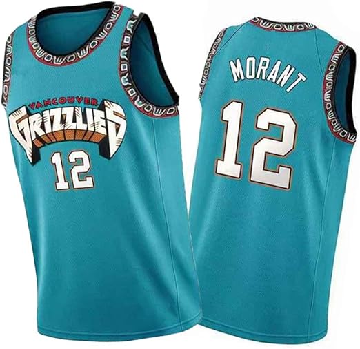 NBNB Ja Morant Vancouver Grizzlies Men’s Basketball Jersey 12 SXXL