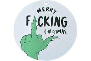Fuck You - Merry Fucking Christmas Ornament – Funny Holiday Decor – 3D Printed Xmas Gift – White/Ornement DOIT d’honneur de N