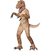 Spirit Halloween Jurassic Park Kids T-Rex Jumpsuit Costume, Officially Licensed, Dinosaur Outfit for Kids