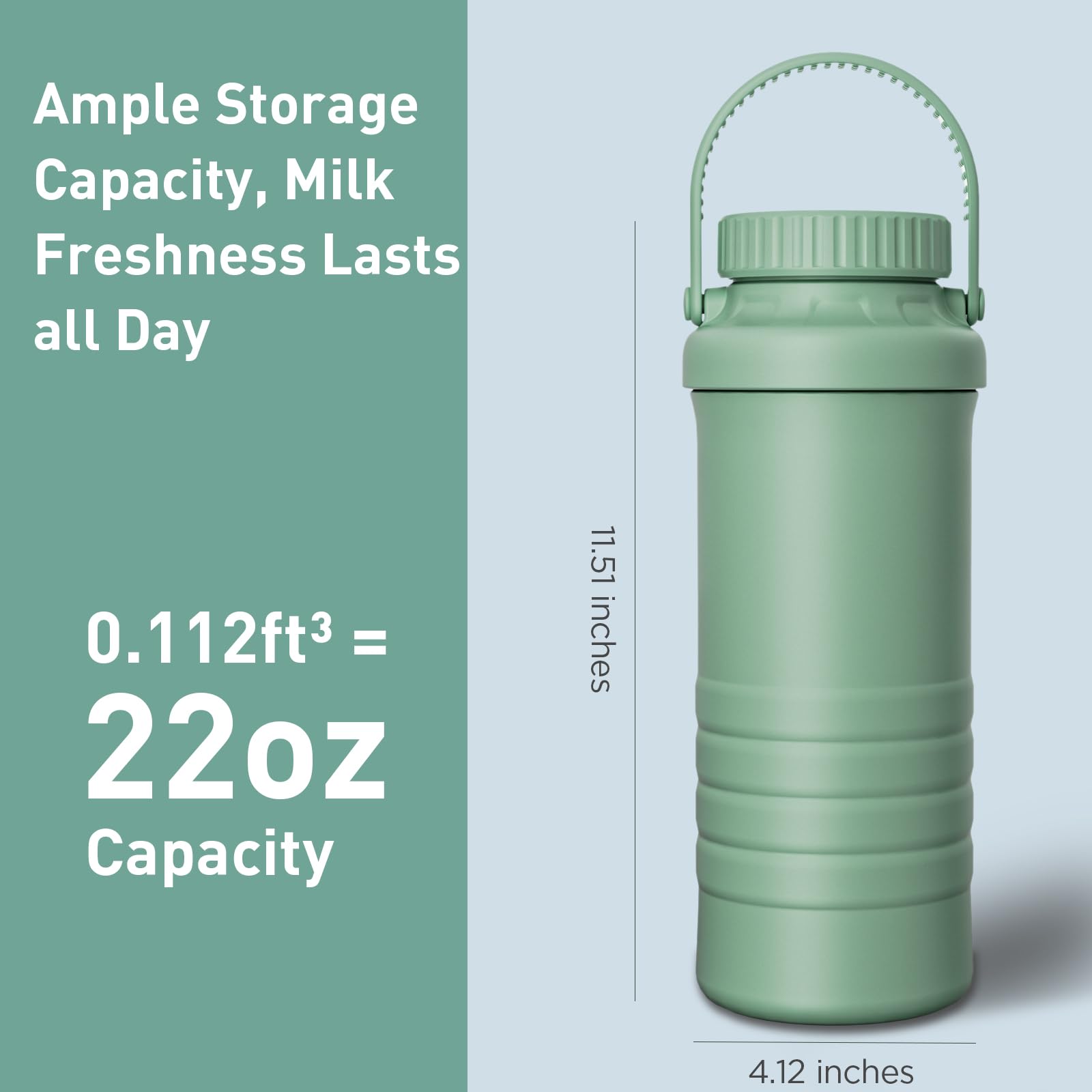 Breast Milk Cooler breastmilk cooler Bottle - 22oz Milk Cooler Portable for Outdoor Travel Mom, Keeps Milk Fresh Cooling for 24 Hours, Breastfeeding Essentials with 2pcs Bottle for Breastmilk Storage