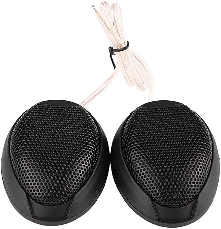 Amazon 2色のカーオーディオツイーター ミニスティッカブルラウンド自動車カースピーカー 運転の楽しみのための音楽プレイ用のほとんどのモデル車 Black スピーカー 車 バイク