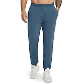 M MAELREG Men's Fleece Joggers with Zipper Pockets Winter Warm Water Resistant Golf Running Gym Pants Sweatpants for Men