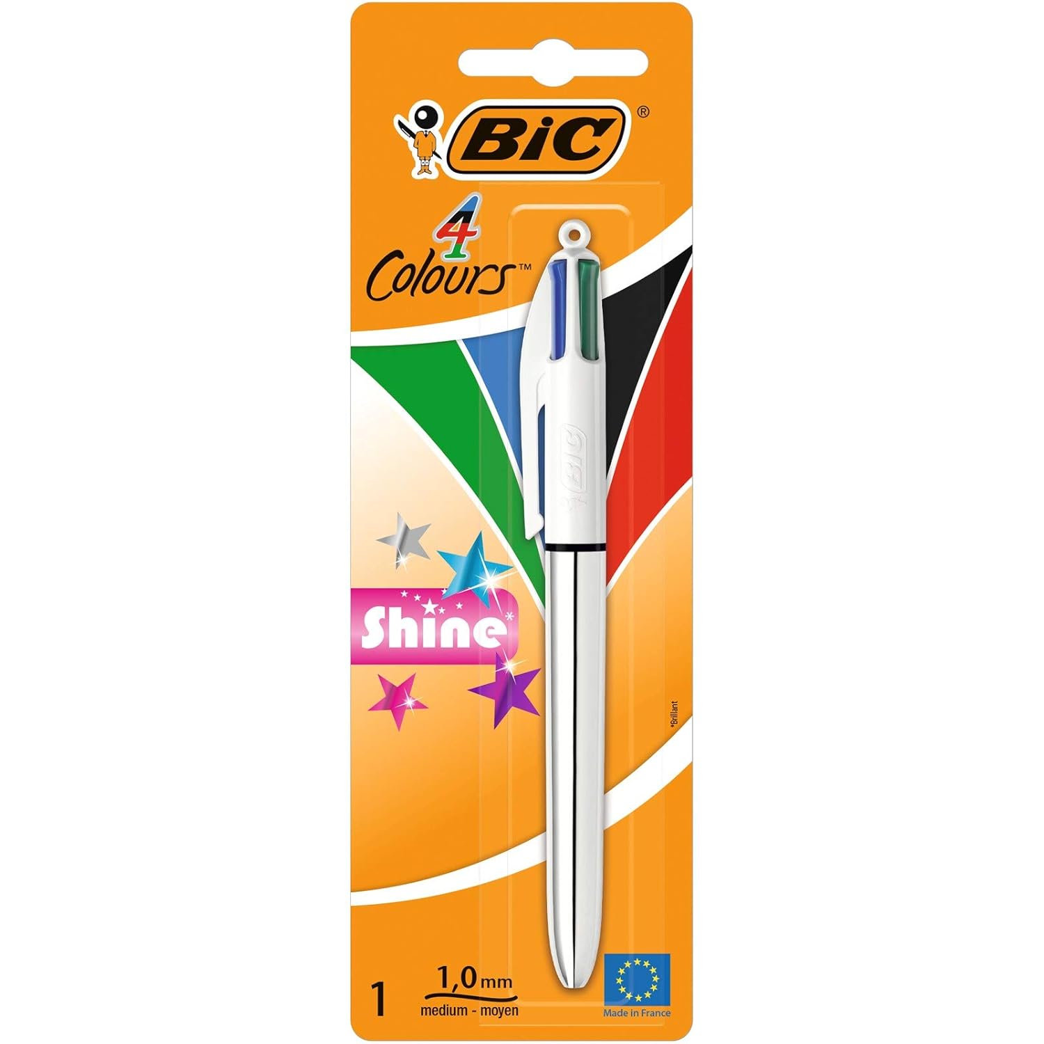 Bic 4 Colors Shine Ball Pen (Multicolor) Amazon.in Office Products