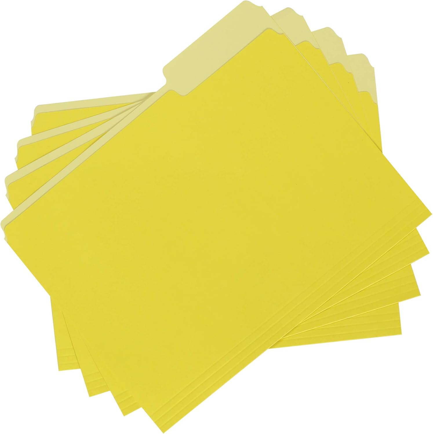 Basics File Folders, Letter Size, 1/3 Cut Tab, Yellow, 36-Pack : Office Products