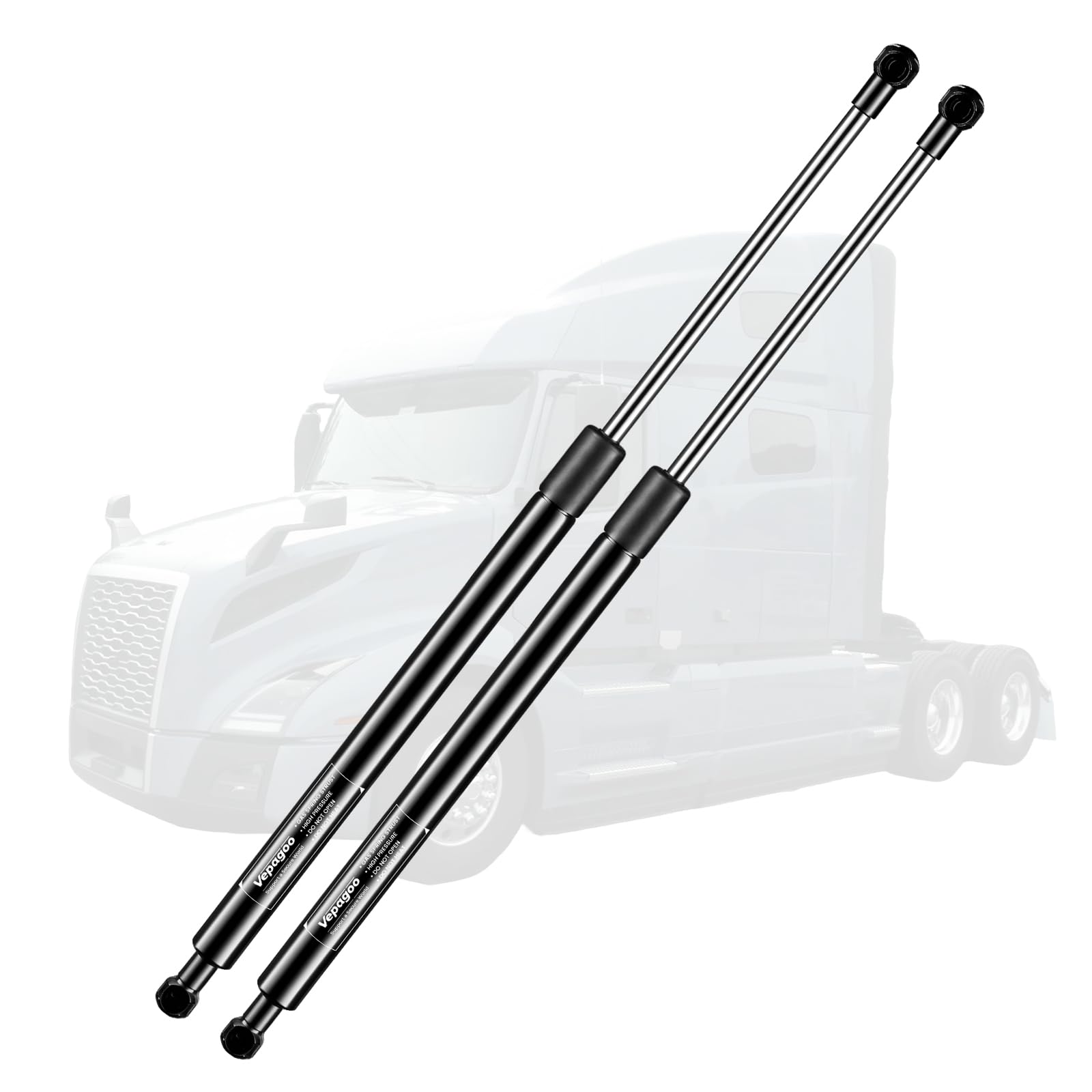 Photo 1 of Vepagoo 20541720 Front Hood Struts 1997-2003 VNL & Mack, 2005-2011 CHN613 Set Forward Axle Gas Shock Lift Supports Spring 11QM417M, 20358822, 20502741