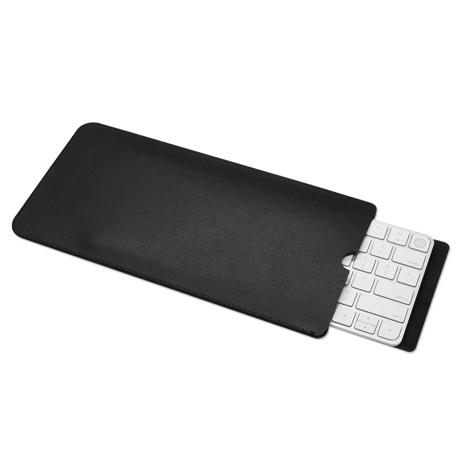 11.7 x 5.9 Inch PU Leather Keyboard Sleeve Case Bag for 2021 Released iMac 24" Magic Keyboard M1 Chip with Touch ID Model A2449 A2450 Accessories (Black)