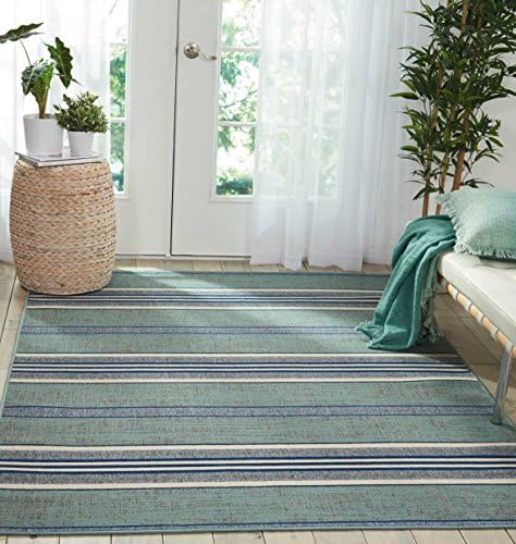 Barclay Butera LID02 BBL21 Lido Area Rug, 5'3 x 7'5, Aqua/Blue