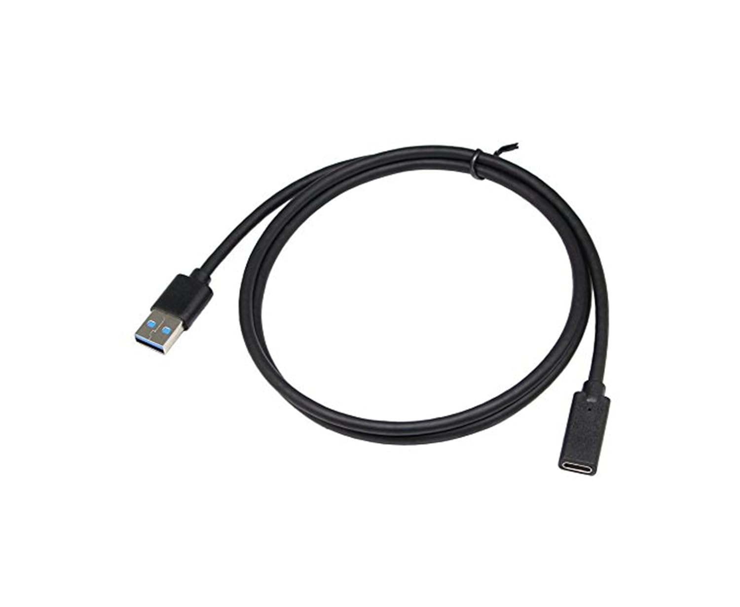 CERRXIAN USB 3.0 A Male to Type C Female Adapter Cable(1M), BLACK