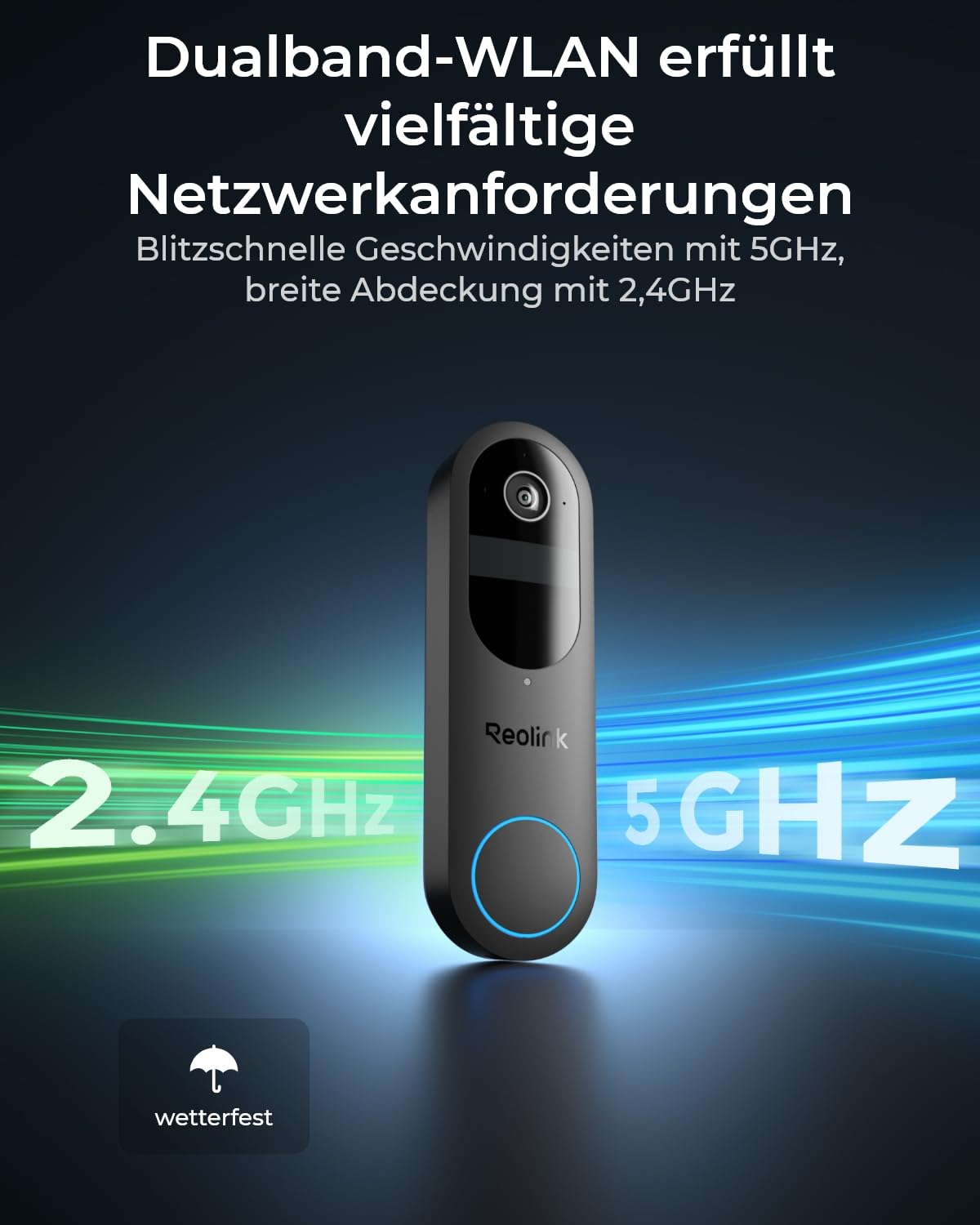 Reolink Video Doorbell, 2K Akku Türklingel mit Cam, 1:1 Kopf-bis-Fuß-Sicht 6