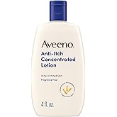 Aveeno Anti-Itch Concentrated Lotion with Calamine, Pramoxine HCl, & Triple Oat Complex, Skin Protectant, Fast-Acting Itch Relief from Poison Ivy, Insect Bites, & Minor Burns, 4 fl. oz
