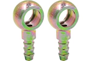 X AUTOHAUX 1/4" 6mm ID Hose Barb 12mm Banjo Fitting Fuel Line Adapter for Motorcycle Car 2pcs