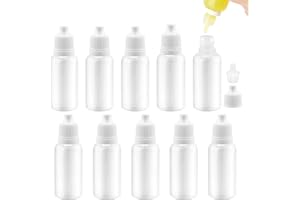 AHIER 50PCS Plastic Dropper Bottle, Eye Dropper Bottle, 15ML Empty Plastic Squeezable Eye Dropper bottle LDPE with Childproof Cap