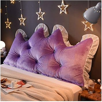 YAOTT Gamuza sintética Almohada del cojín de la cabecera de la Corona