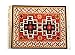 Set of 4 Rug Table Coasters – Oriental Design Fabric Carpet Drink Mats Absorbent Kitchen and Dining Accessories, Spill & Drip Protection, Rectangular, Red Blue