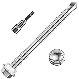 Wensilon (120Pcs)#12×3" Hex Washer Head Self