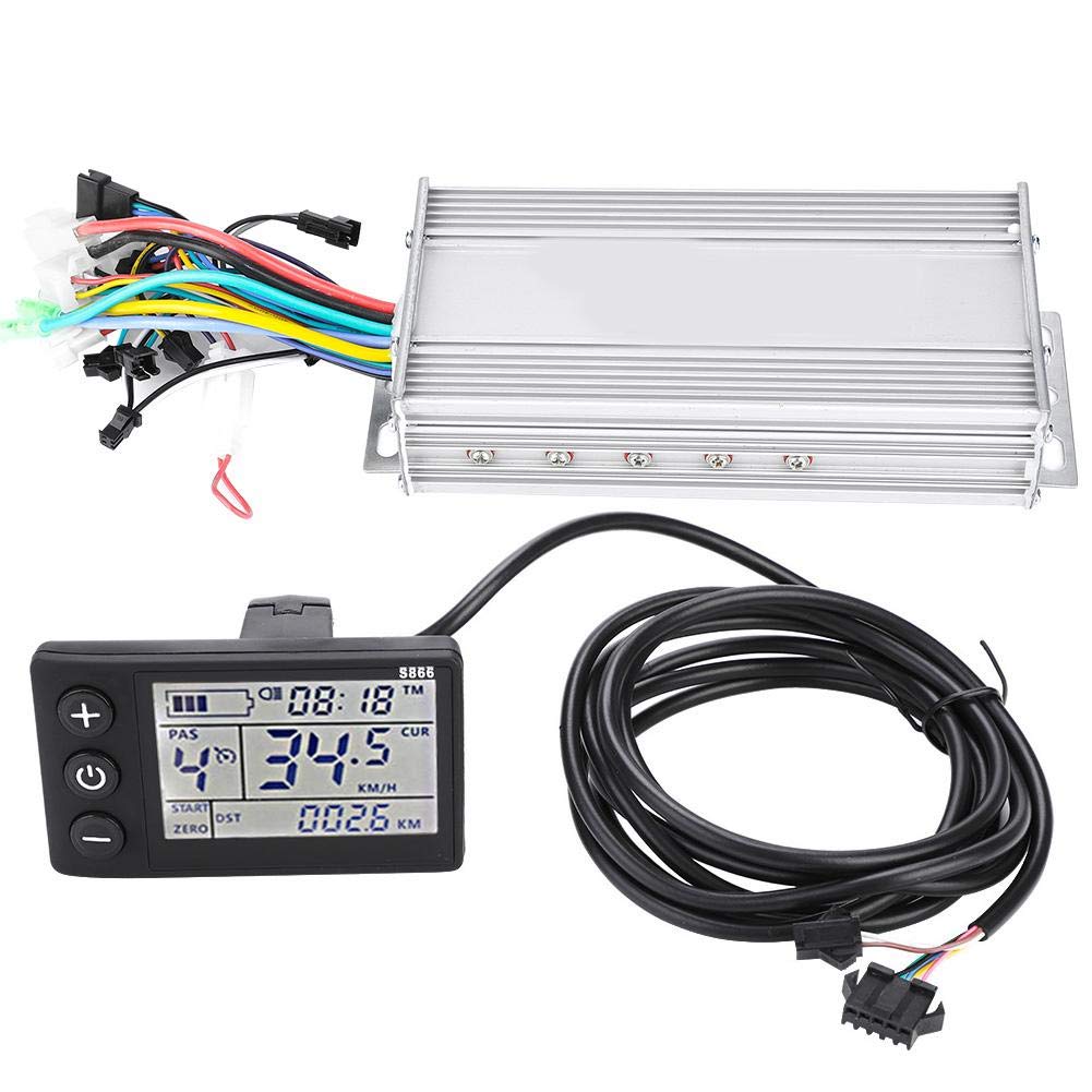 Vikye Brushless Controller, Waterproof LCD Display Panel Electric Bicycle Scooter Motor Controller Kit, 1000W 48V