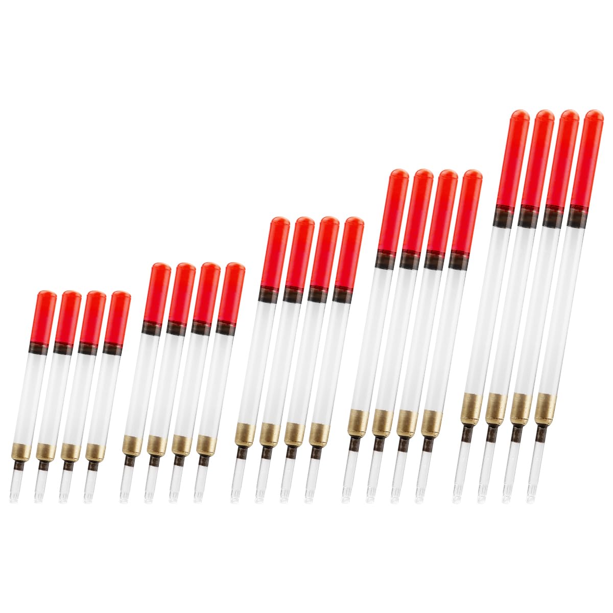 GLADFRESIT Fishing Floats Set 20PCS Plastic Fishing Floats Bobbers Accessories Fishing Tackle Floats for Outdoor Freshwater Saltwater Fishing (5 Size)