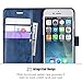 OCASE iPhone 6S Case [Free Screen Protector Included] Leather Wallet Flip Case for iPhone 6 / 6S Devices 4.7 Inch - Blue