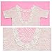 DRESHOW Infant Props Soft Newborn Baby Photography Romper Fashion Lace Playsuit White and Black Clothes (White)