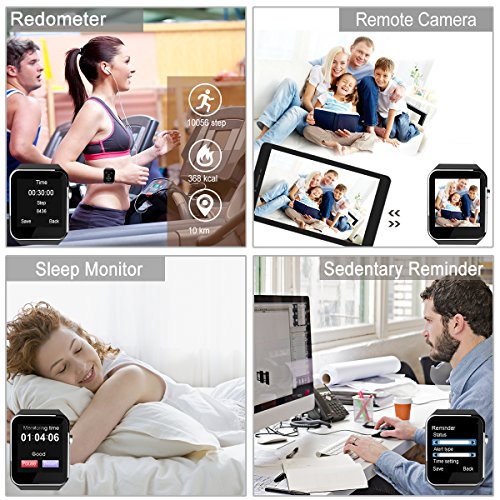 image for Kindak Smart Watch Bluetooth Smartwatch with Camera TouchScreen SIM Ca