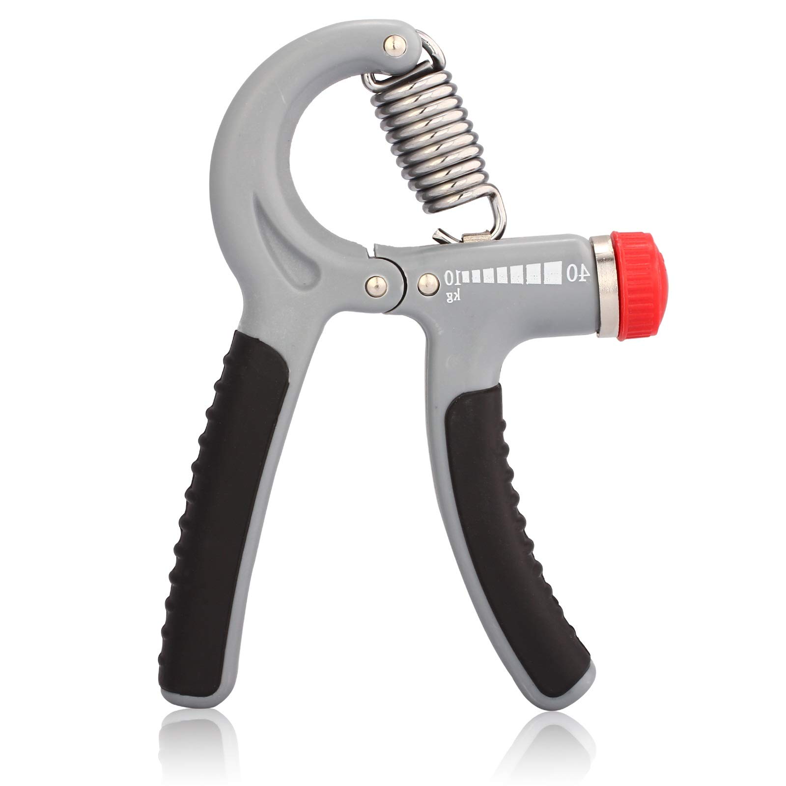 CellDeal Hand Power Grip Exerciser 10-40Kg Forearm Strength Training Adjustable Heavy (grey)