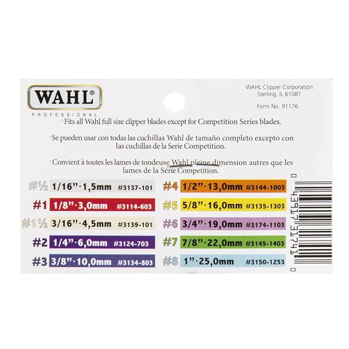 wahl hair clipper guard sizes