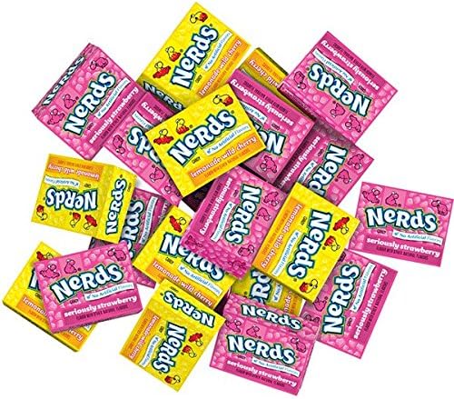 Wonka Nerds Candy 60 Mini Boxes - Stawberry and Lemonade Wild Cherry Mix (30 each)