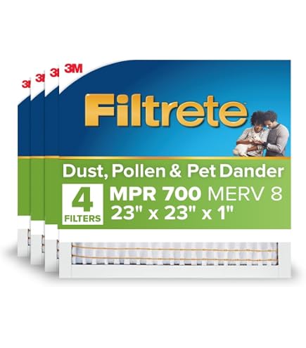 Filter King 7x23x1 Air Filter (MERV 8) (4-Pack) Dust & Allergy Control AC Furnace Filters, MADE IN USA, HVAC, Pleated, Electrostatic (Actual Size