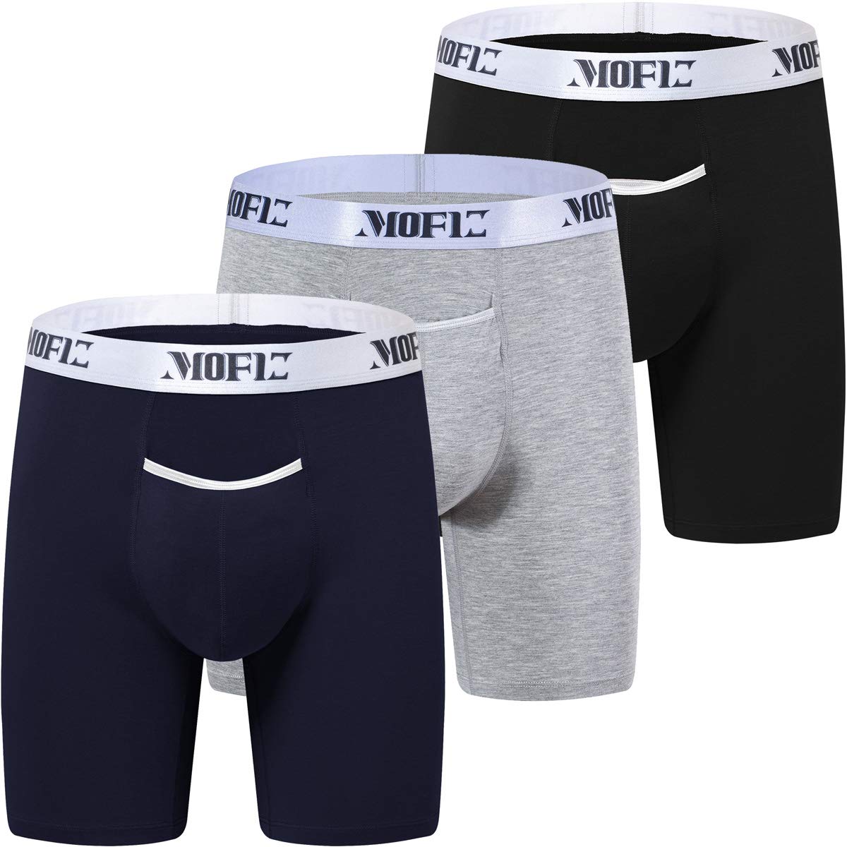 JINSHI Men's Boxer briefs Bamboo Underwear