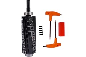 6 Inch Spiral Cutter Head Compatible with RIDGID 6" Jointers JP0610 JP06101 JP6101 JP06000, 4-Row 28 Insert Planer Head, Incl