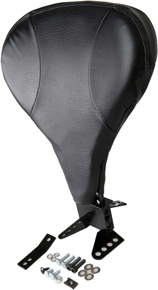 Ambienceo Adjustable Motorcycle Driver Rider Backrest Pad Fits For 1988-2008 Harley Touring Street Glide, Road King, Electra Glide, Road Glide