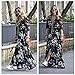 Yondcc Womens Bohemian Button Up Floral Print Beach Maxi Dresses