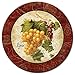 CounterArt Old World Fruit Lazy Susan Glass Serving Plate