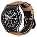 VIGOSS Leather Strap Compatible with Galaxy Watch 46mm Bands/Gear S3 Frontier Band Men 22mm Premium Vintage Crazy Horse Bracelet Replacement for Samsung Galaxy Watch 46mm/Gear S3 Smartwatch Brown