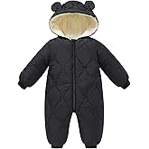 uideazone Baby Snowsuit Newborn Winter Clothes 0-24 Months Coat Jumpsuit Infant Boys Girls Hooded Puffer Jacket