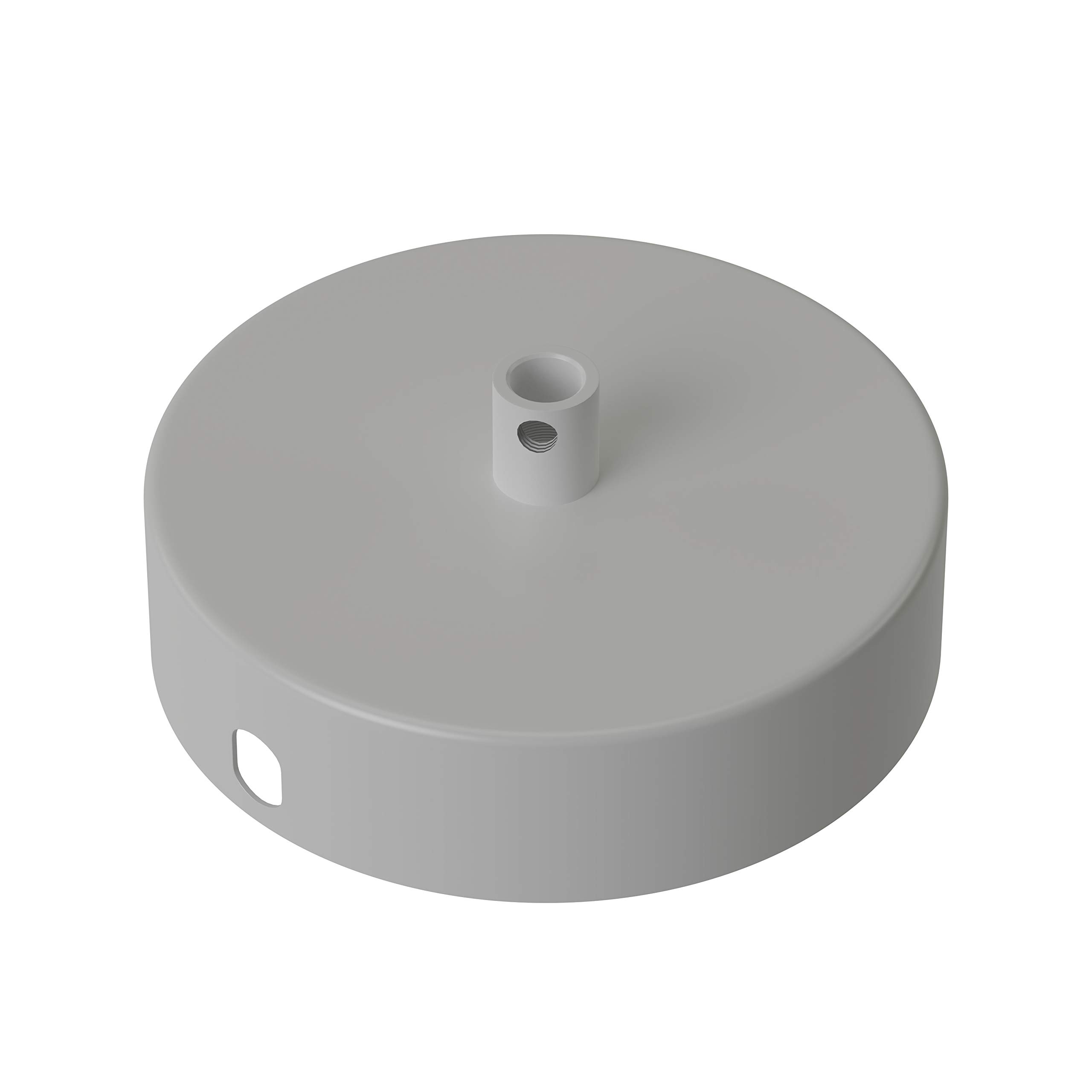 Calex 1 Hole Metal Ceiling Rose 100mm Diameter Matt White