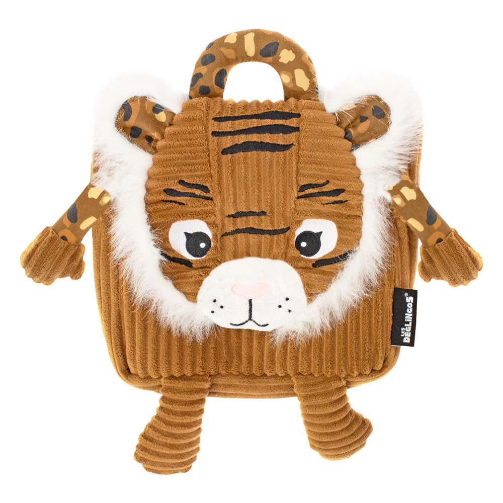 Popgear Les Déglingos Speculos the Tiger Children's Velvet Backpack for Ages 18 Months and Above 1 Set