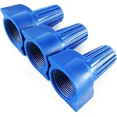 UL Listed Blue Winged Electrical Wire End Connectors Caps Bulk 100 Pack Large Twist-on Wire Connectors Nuts 14-6 AWG,HS P17 Type Screw Terminals